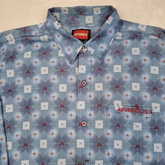Avirex Shirt Mens XXL Vintage Button Up Long Sleeve Y2K 90s USA HipHop Adult 2XL - Picture 1 of 7